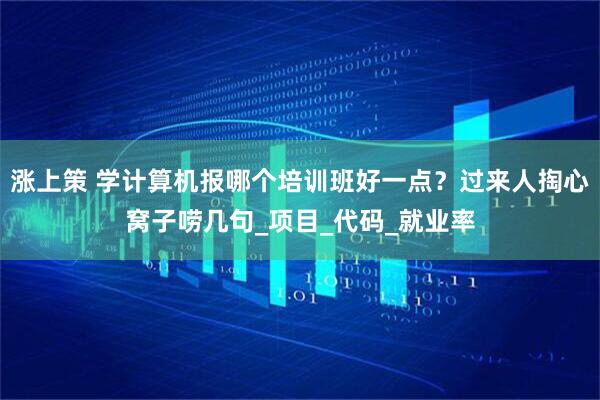 涨上策 学计算机报哪个培训班好一点？过来人掏心窝子唠几句_项目_代码_就业率
